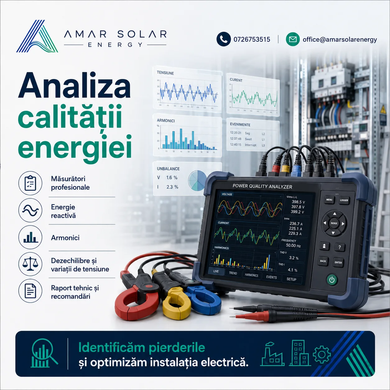 Analiză calitate energie electrică
