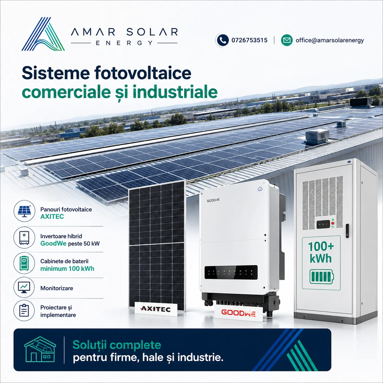 Sistem fotovoltaic industrial