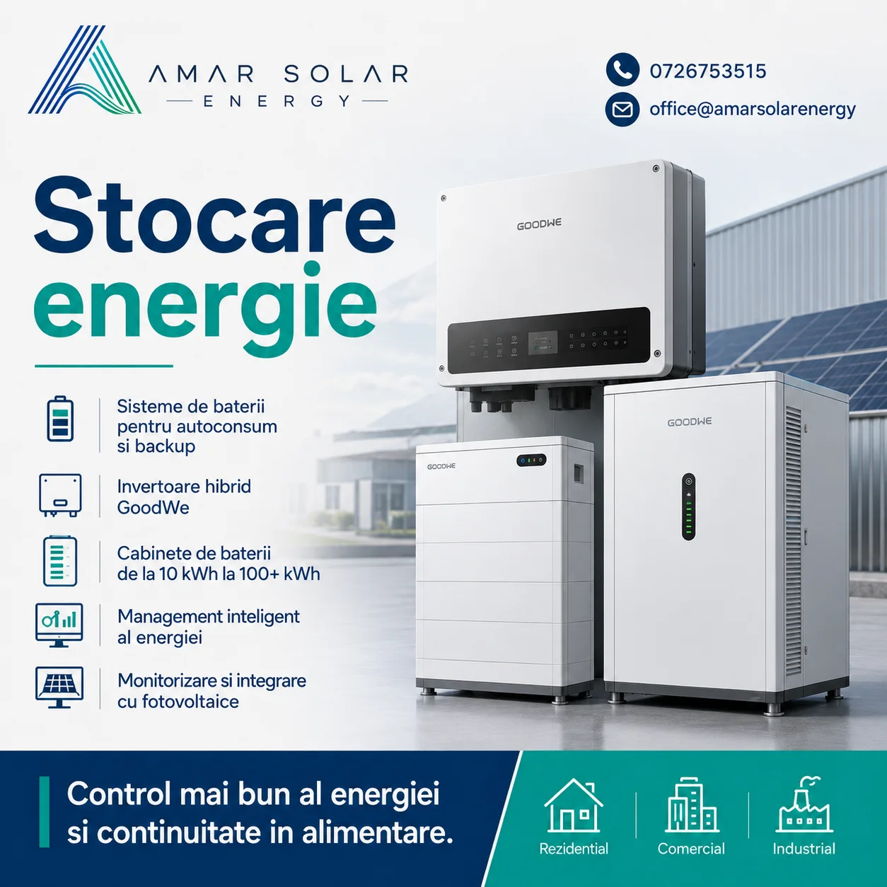 Stocare energie și baterii comerciale